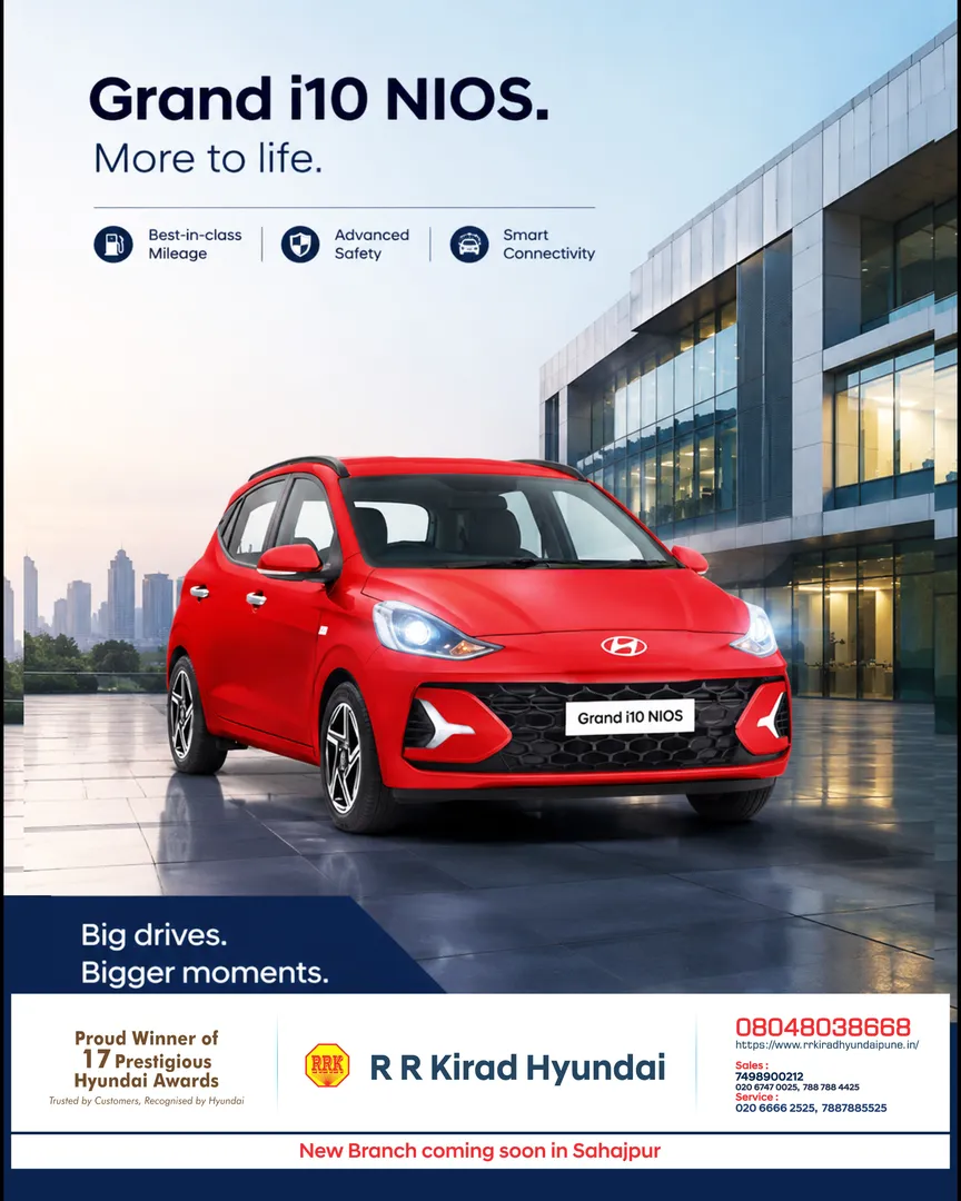 Drive Smart. Drive Stylish. Hyundai Grand i10 NIOS combines premium comfort, advanced safety in Pune