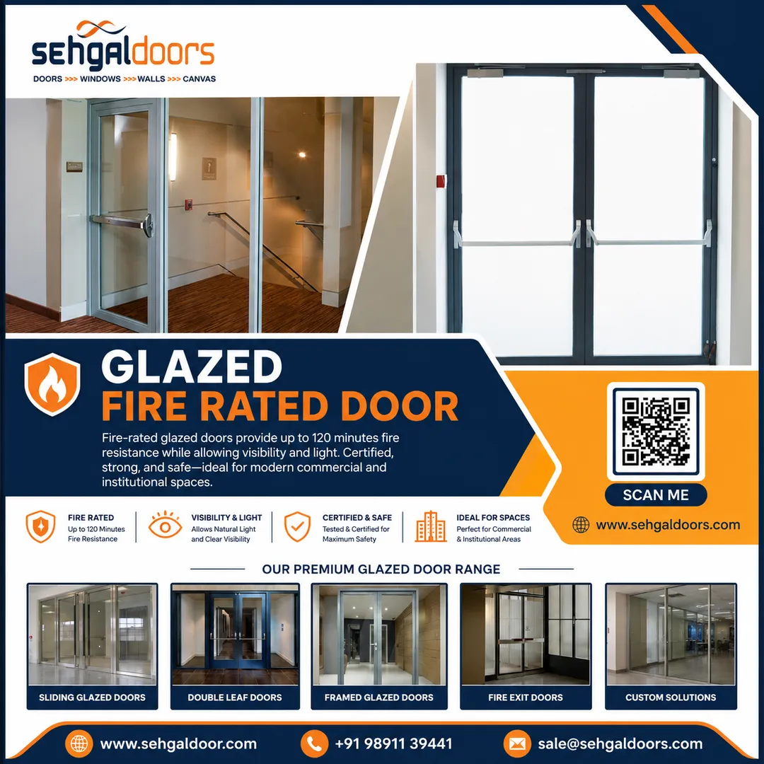 Glazed Fire Rated Doors Manufacturer in Noida