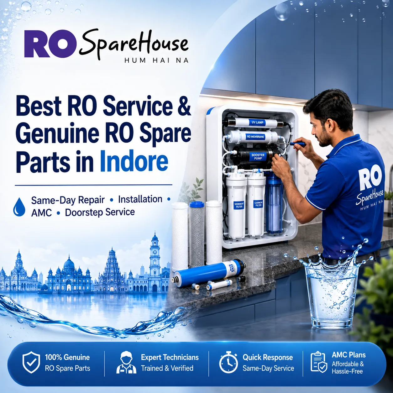 RO Service Indore – Best RO Repair, Installation & Genuine RO Spare Parts in Indore