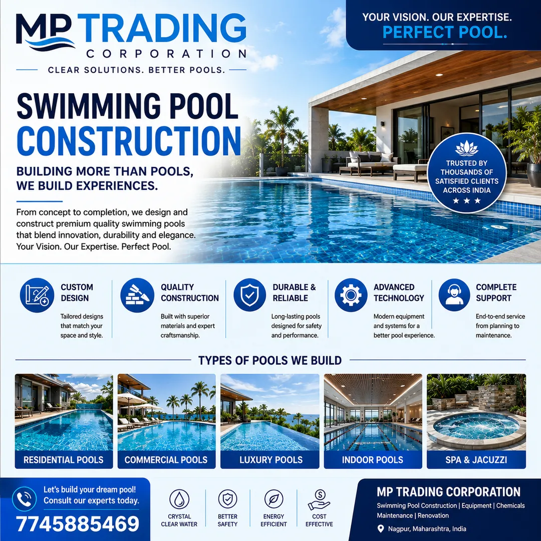 Swimming Pool Construction in Nagpur | Swimming Pool Builder in Maharashtra – MP Trading Corporatio