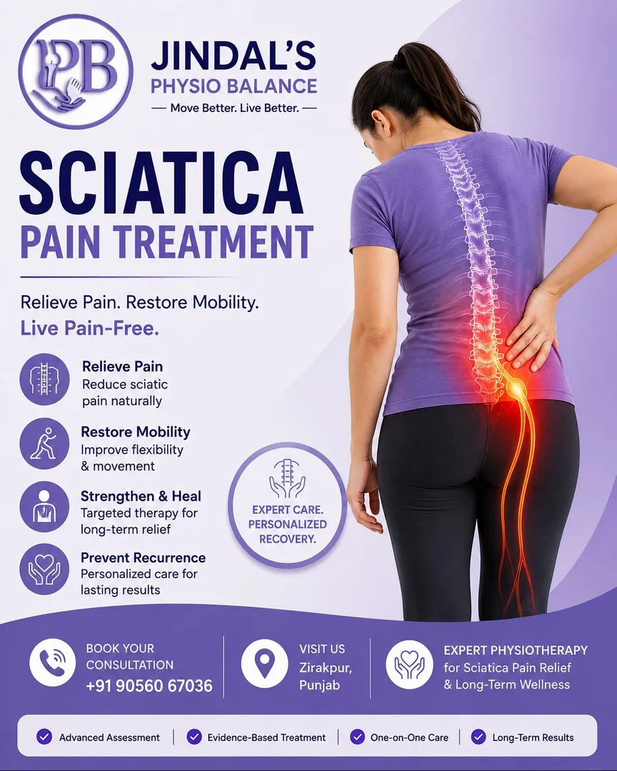 Sciatica Pain Treatment: Causes, Symptoms & Best Physiotherapy Treatment in Zirakpur