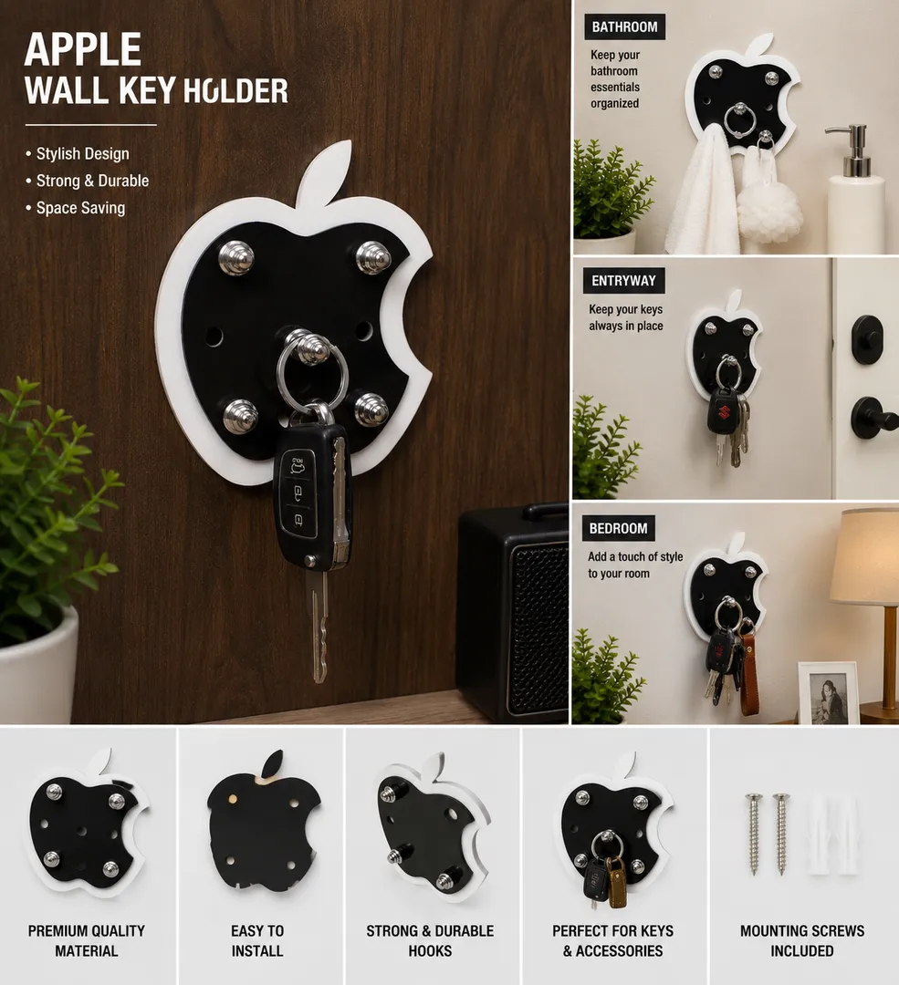Acrylic apple key stand