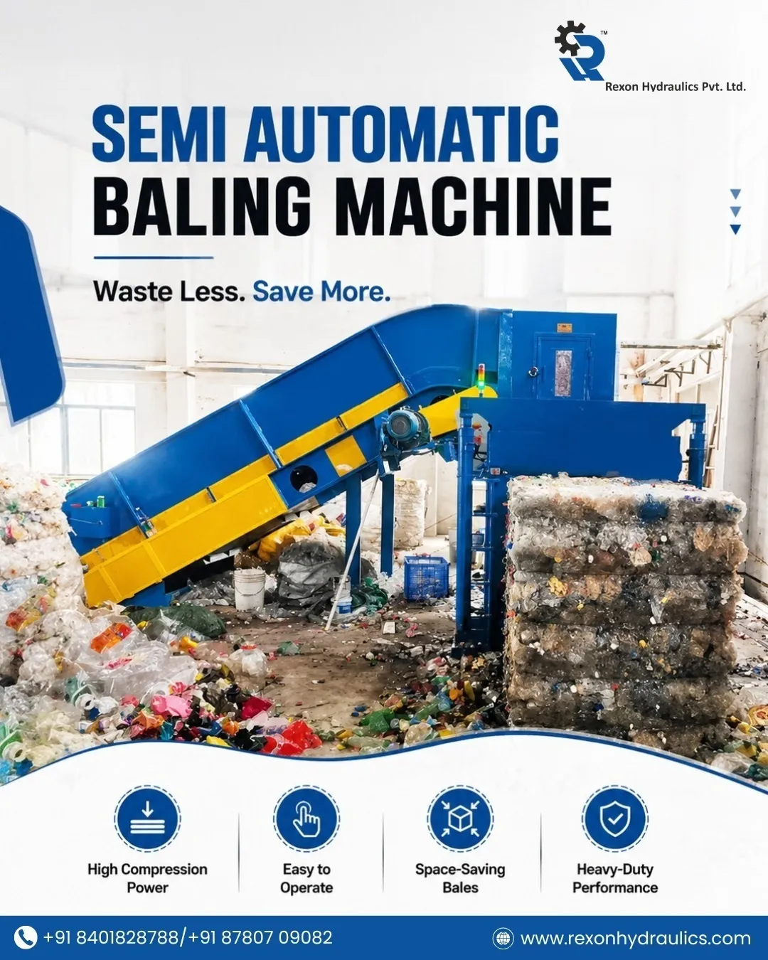 Semi-Automatic Baling Machine Manufacturer in India | REXON HYDRAULICS