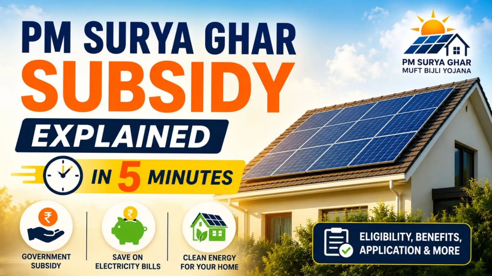 PM Surya Ghar Subsidy Explained in 5 Minutes