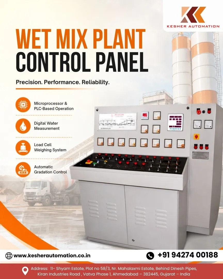 Wet Mix Plant Control Panel Manufacturer in Ahmedabad | KESHER AUTOMATION