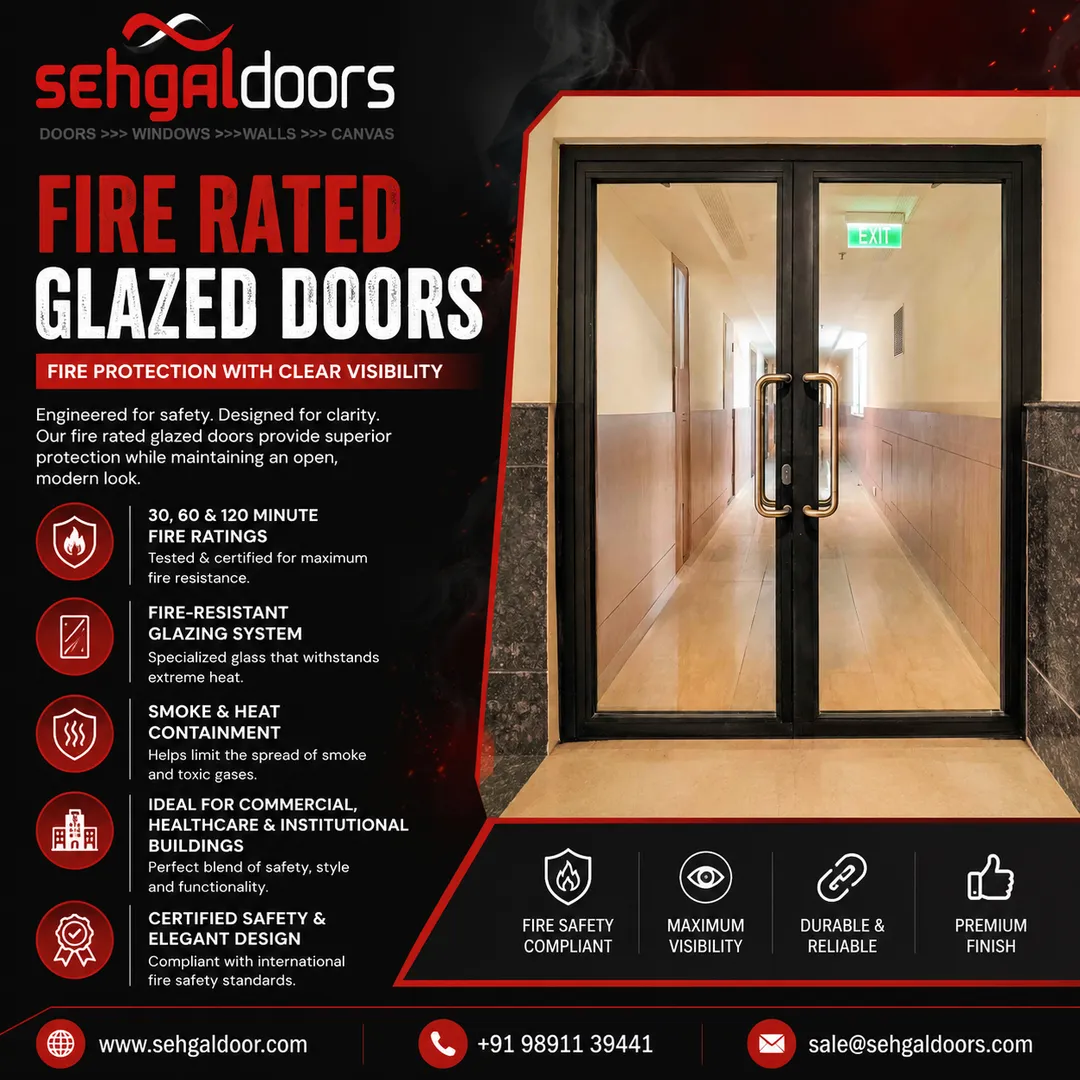 Fire Rated Glazed Doors Manufacturer in Panjab