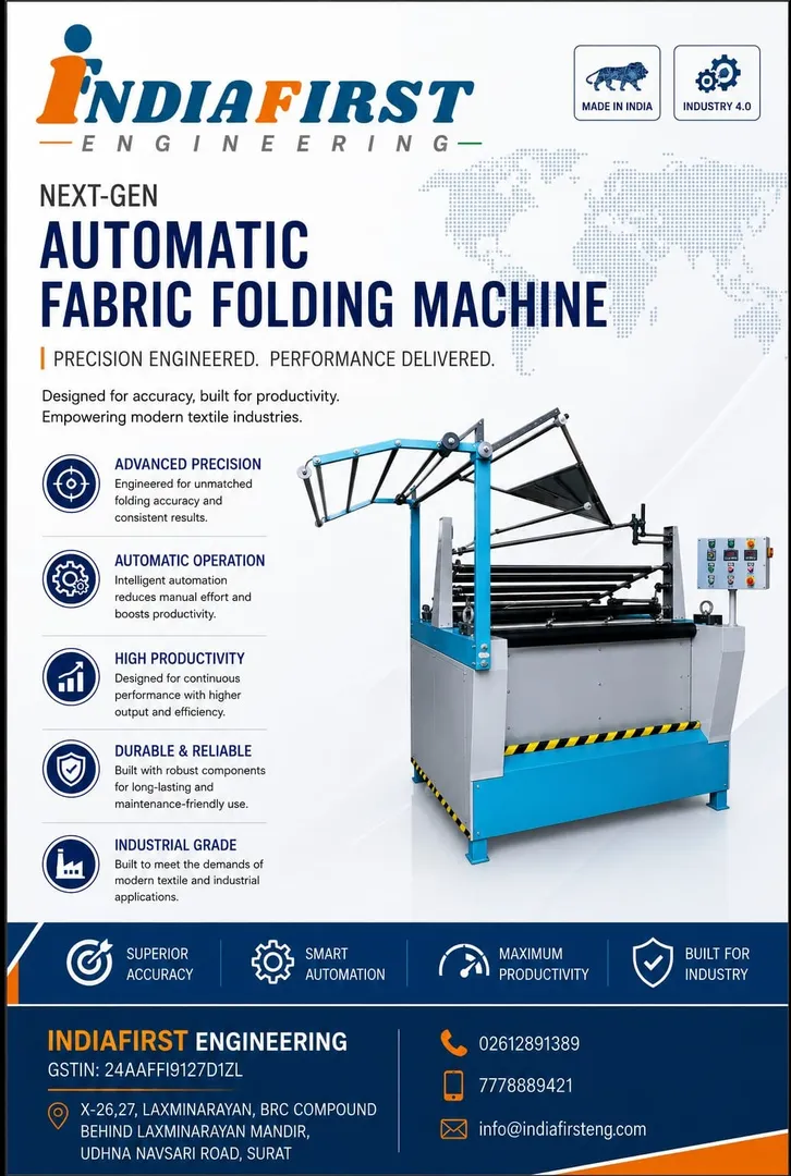 Automatic fabric folding machine manufacturer in surat
