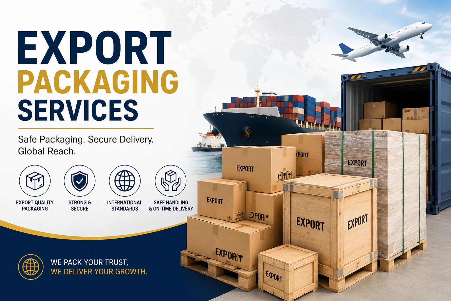 Export Packaging Services in Pune | Supporting Safe Global Shipments