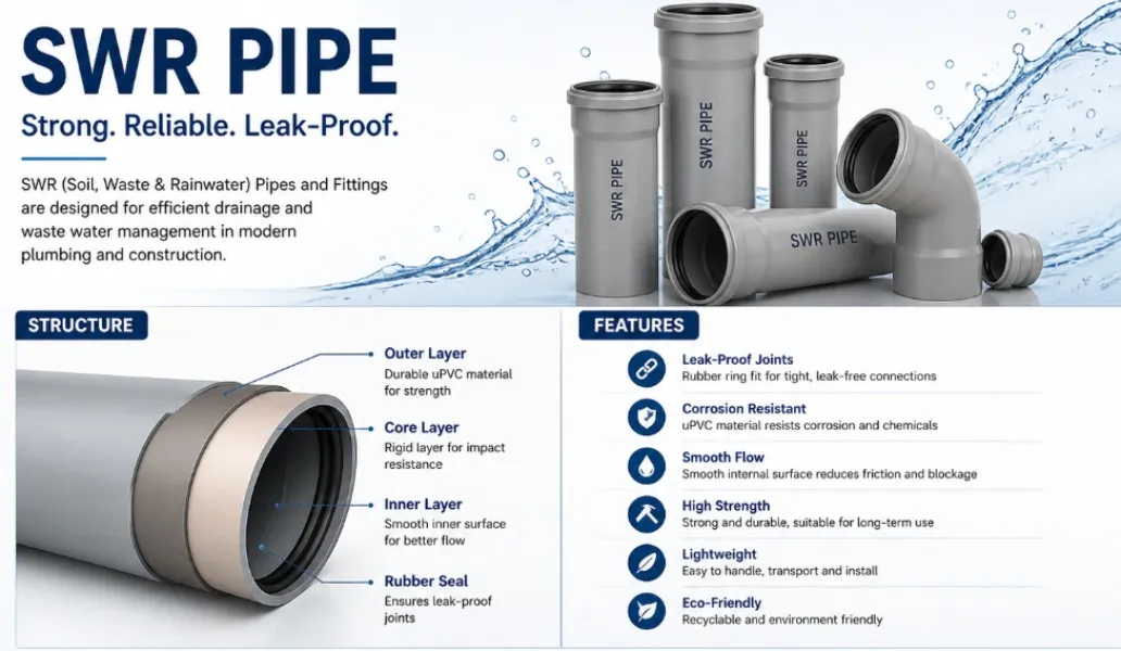 SWR Pipe Manufacturer in Bhandara: Ensuring Efficient Drainage for Modern Buildings
