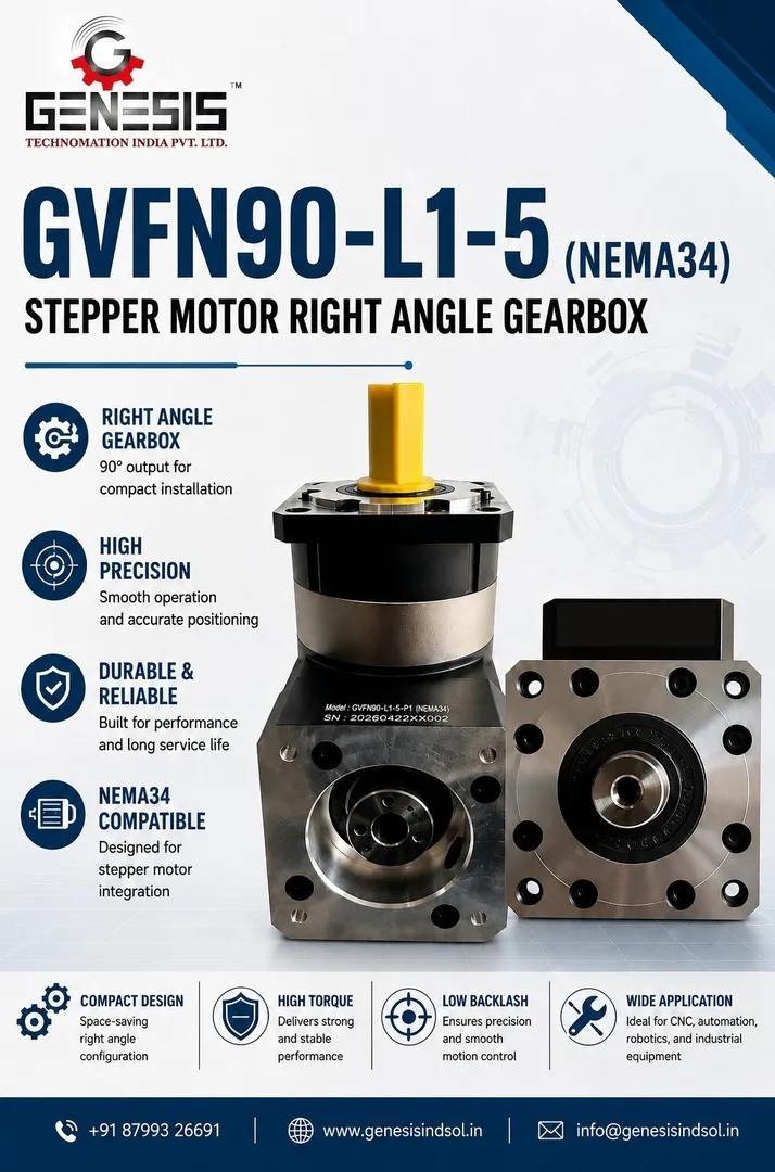 GVFN90-L1-5 (NEMA34) Stepper Motor Right Angle Gearbox