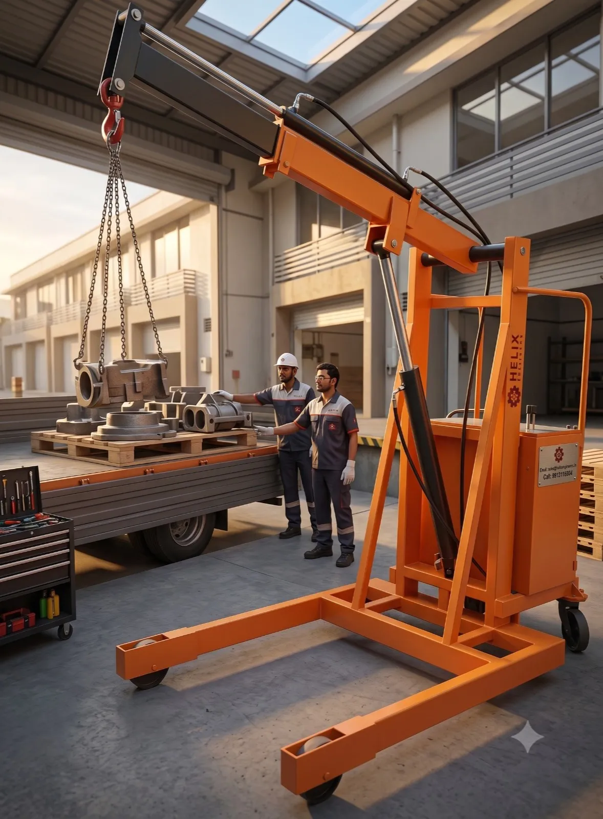 Hydraulic Mobile Floor Crane Manufacturer