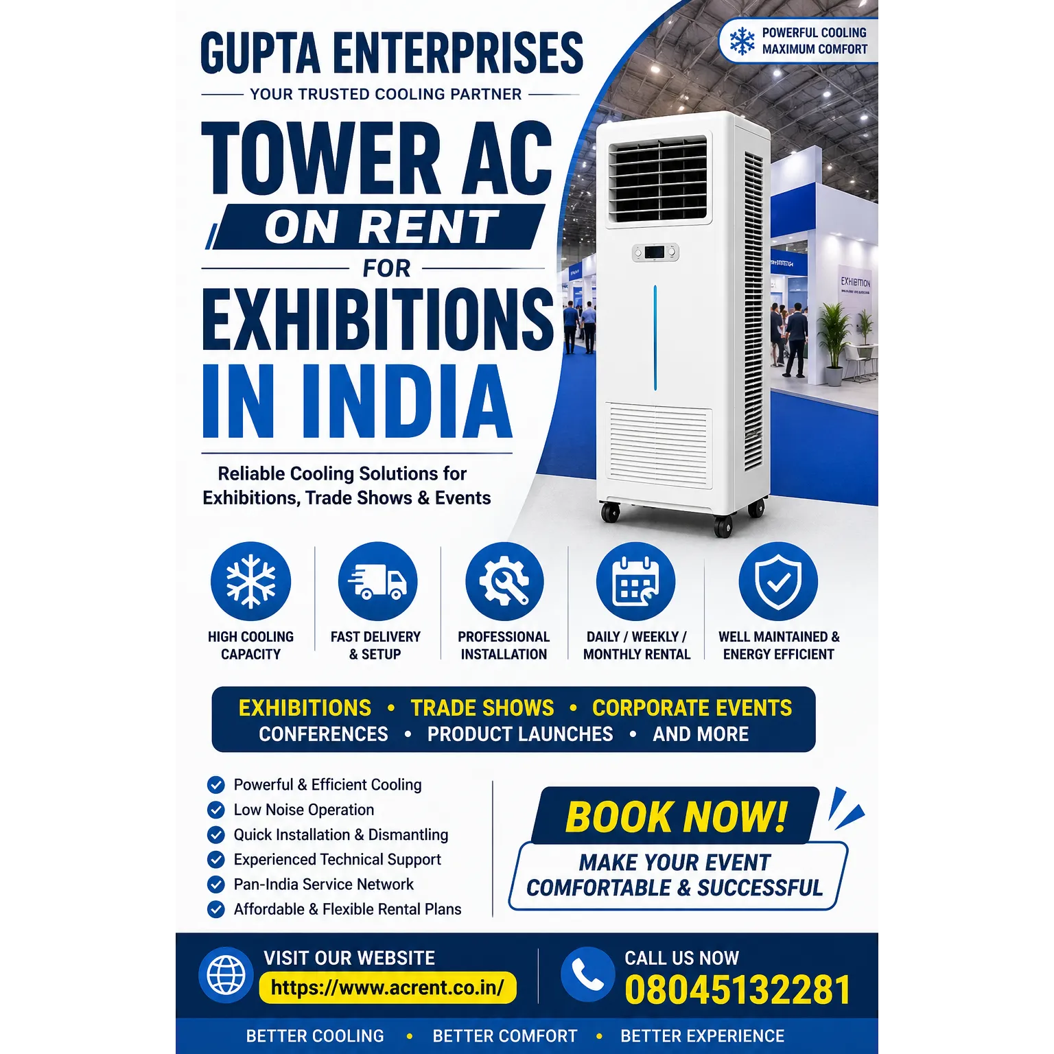 Gupta Enterprises | Tower AC on Rent for Exhibitions in India