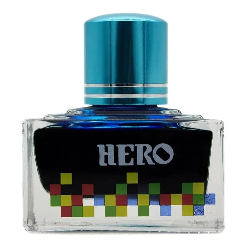 Hero Black Fountain Pen Ink Blue / Black Smooth Writing Experience. both professional & personal use