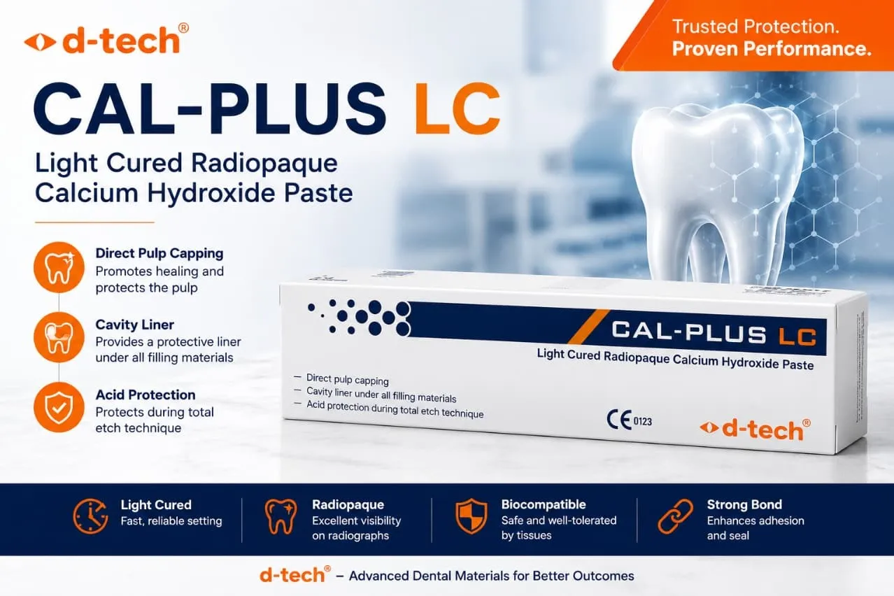 CAL-PLUS LC Light Cured Radiopaque Calcium Hydroxide Paste by D-Tech