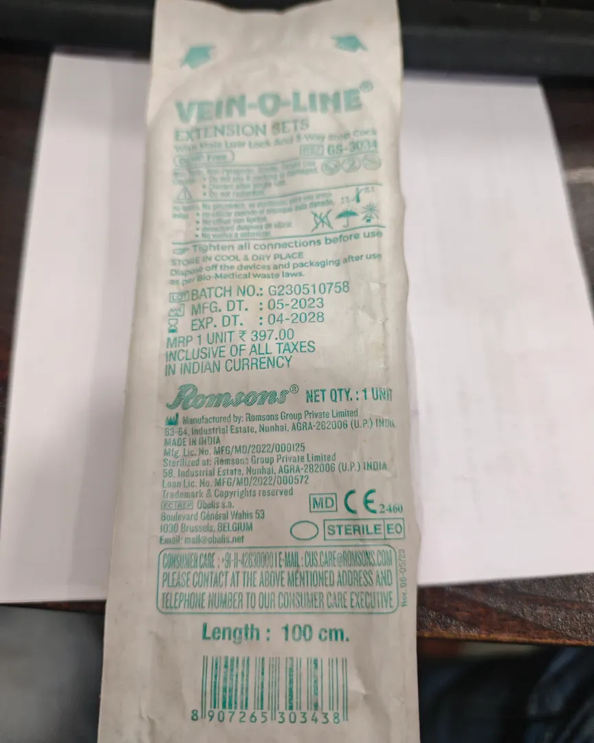Vein O Line Extension Set Available in Kalwa West