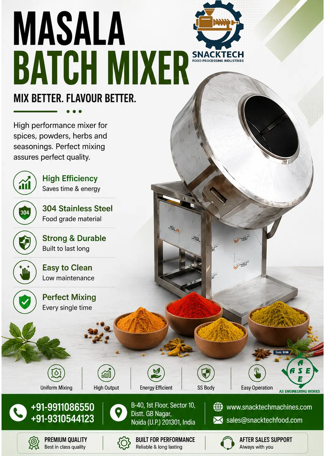Masala Batch Mixer Manufacturer in India