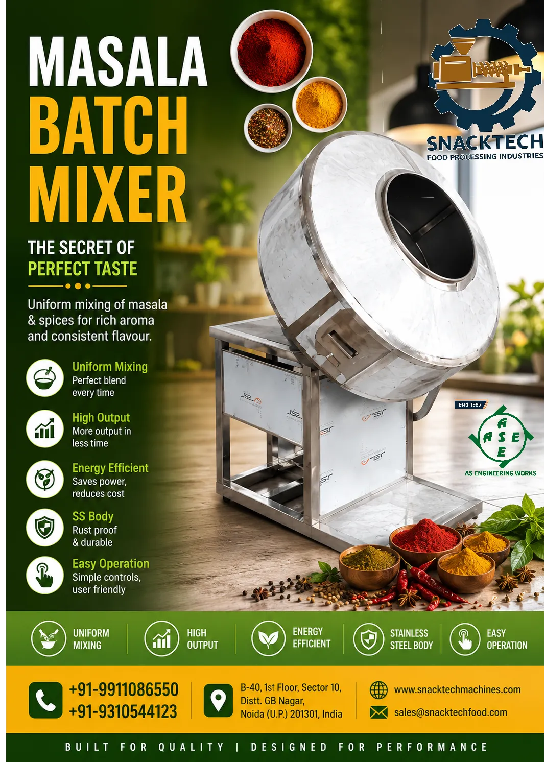 Masala Batch Mixture Manufacturer In Noida