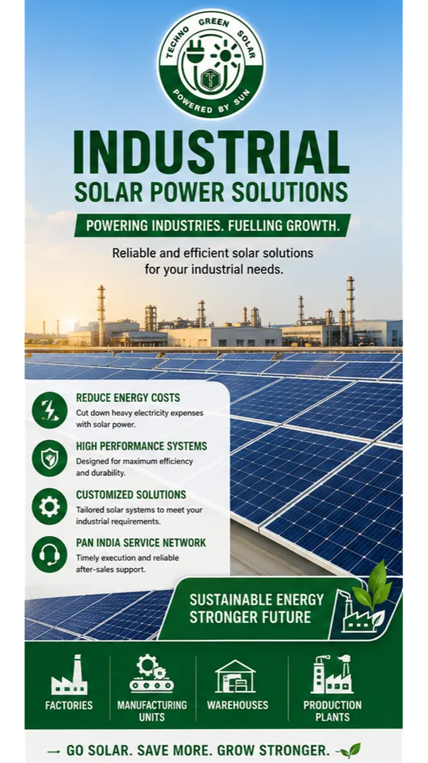 Industrial Solar Power Solutions in India | Techno Green Solar