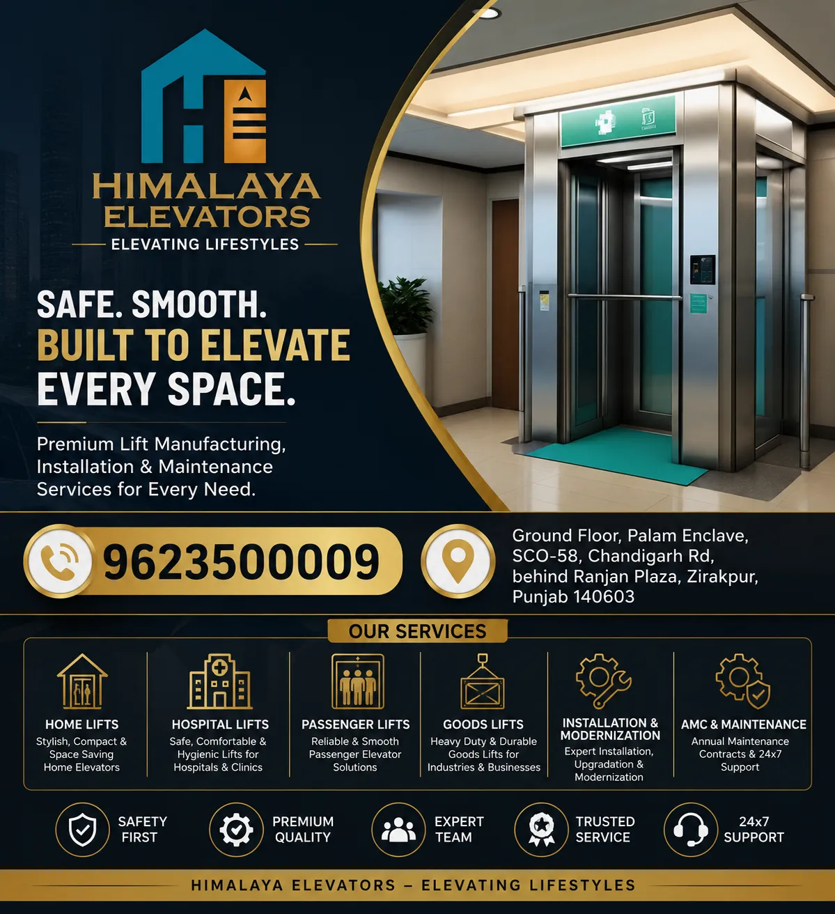 Himalaya Elevator – Trusted Lift Manufacturer in Zirakpur for Home, Hospital & Commercial Lifts