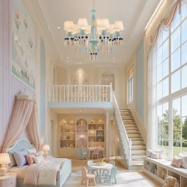Luxury Double-Height Kids' Room: Where Style Meets Imagination