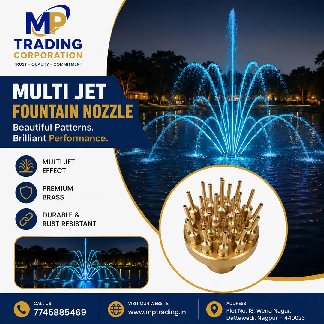 Premium Multi Jet Fountain Nozzle for Stunning Water Displays | MP Trading Corporation