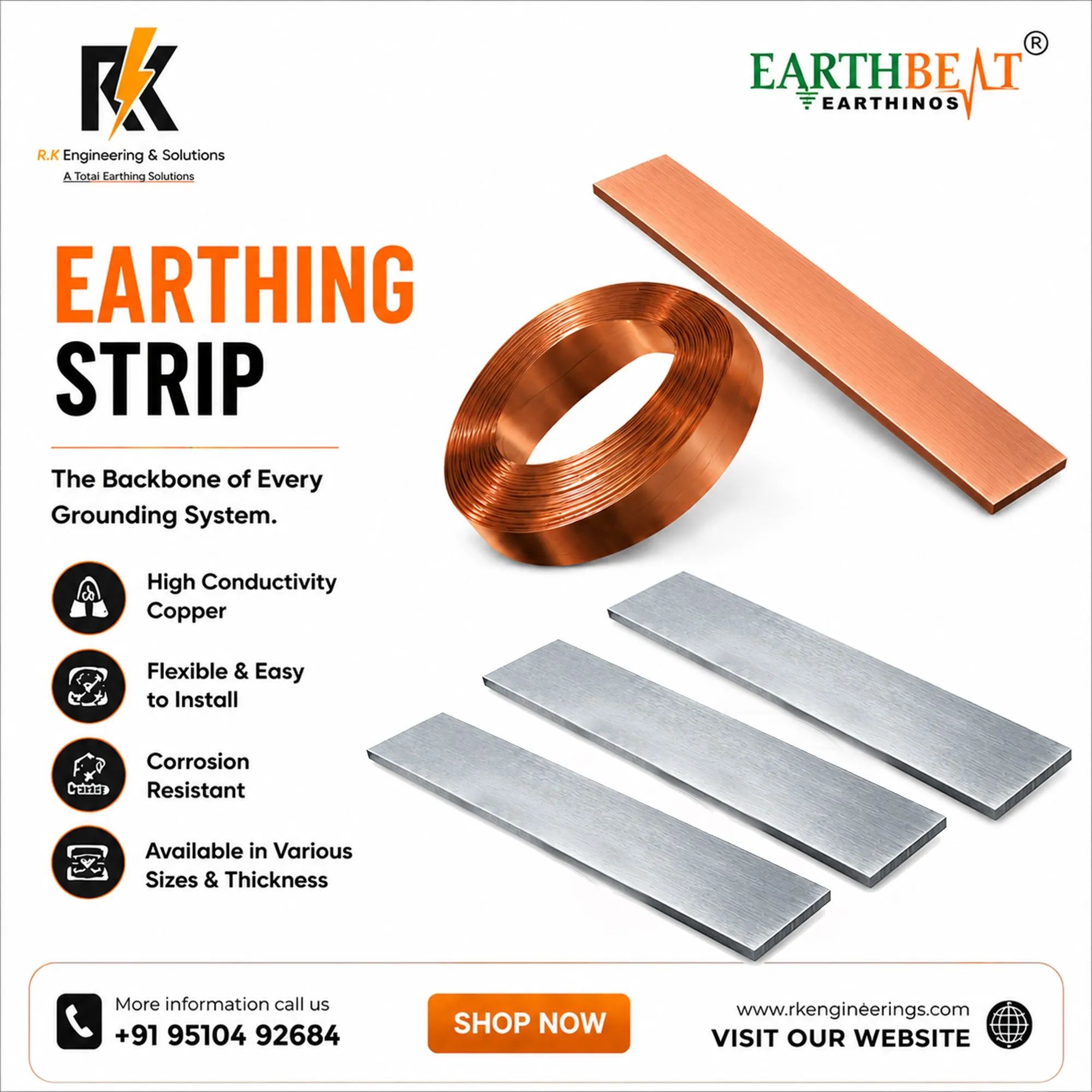 Copper GI Strip Manufacturer in India | R K Engineering & Solutions