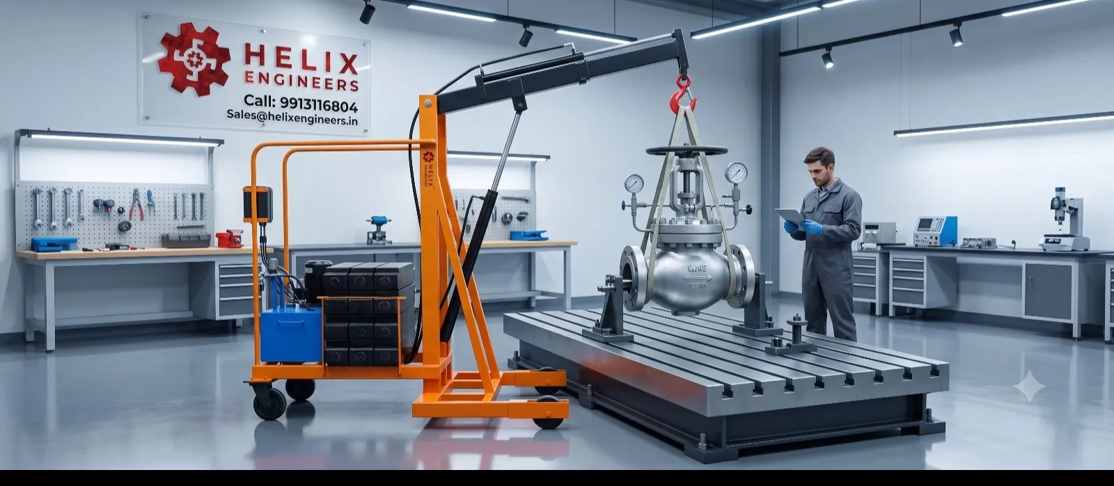Hydraulic Electric Floor Crane Manufacturer