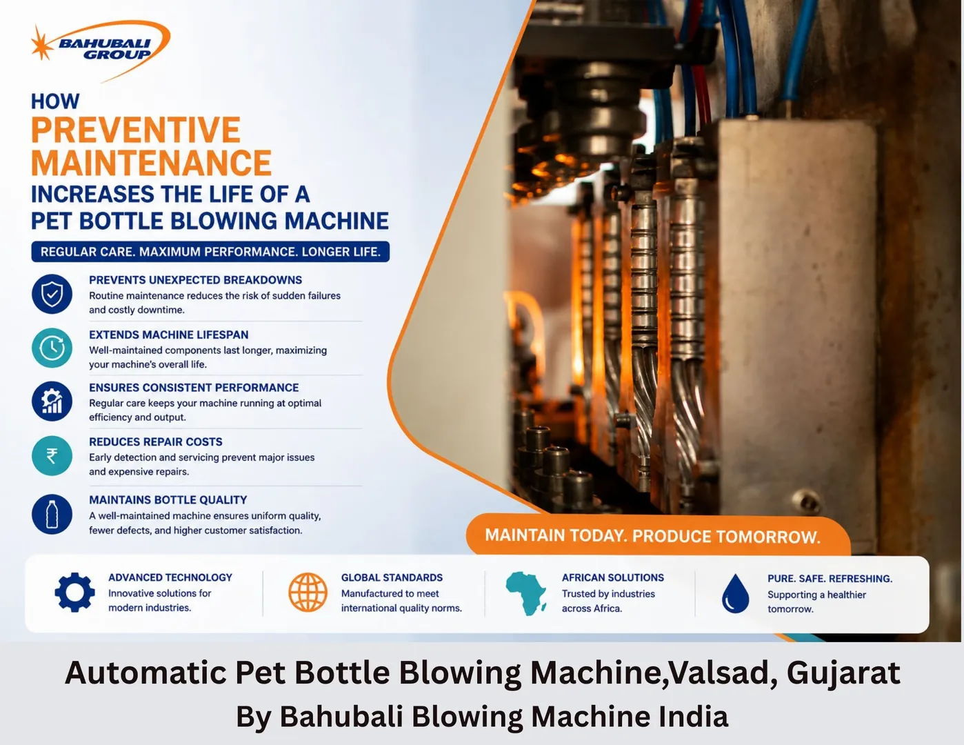 How Preventive Maintenance Increases the Life of a PET Bottle Blowing Machine in Valsad, Gujarat