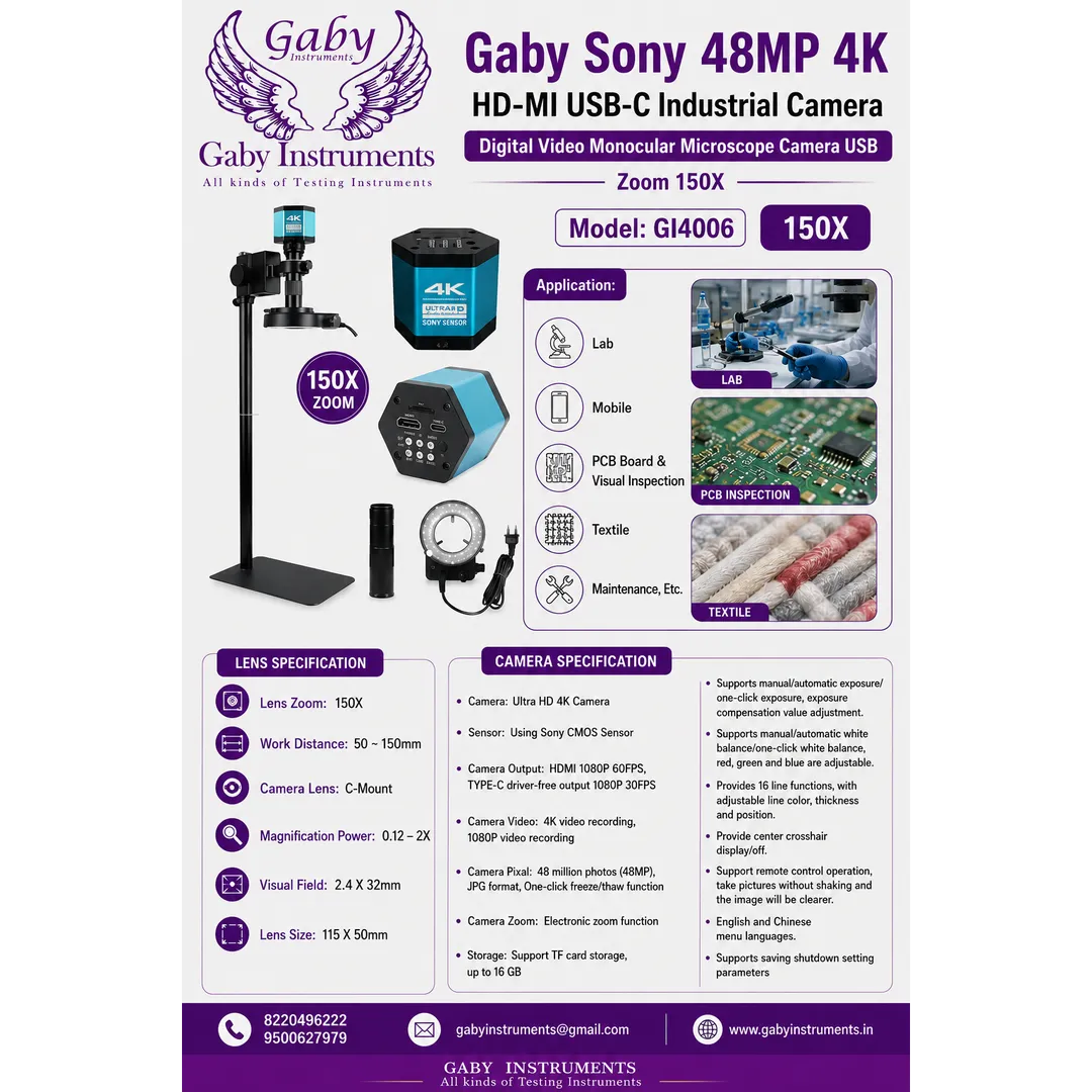 Sony 48MP 4K HD-MI USB-C Industrial Camera