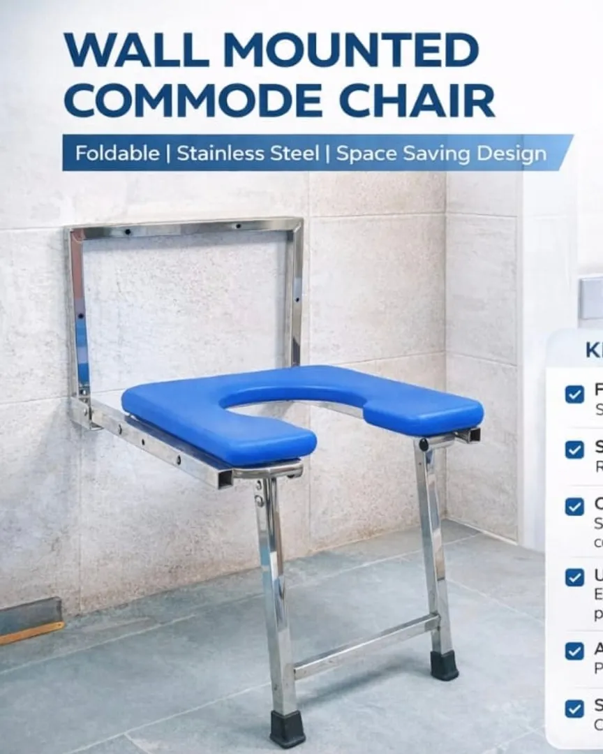 Wall Mounting SS Commode Chair – Premium Quality
Available in Kalwa West Wholesale Price