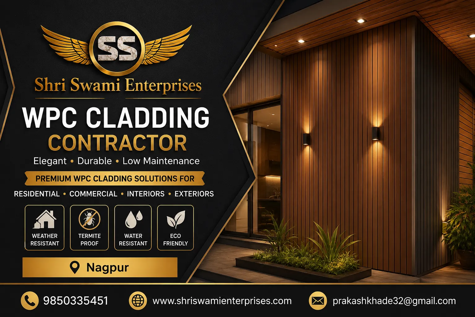 WPC Cladding Contractor in Nagpur – Shri Swami Enterprises