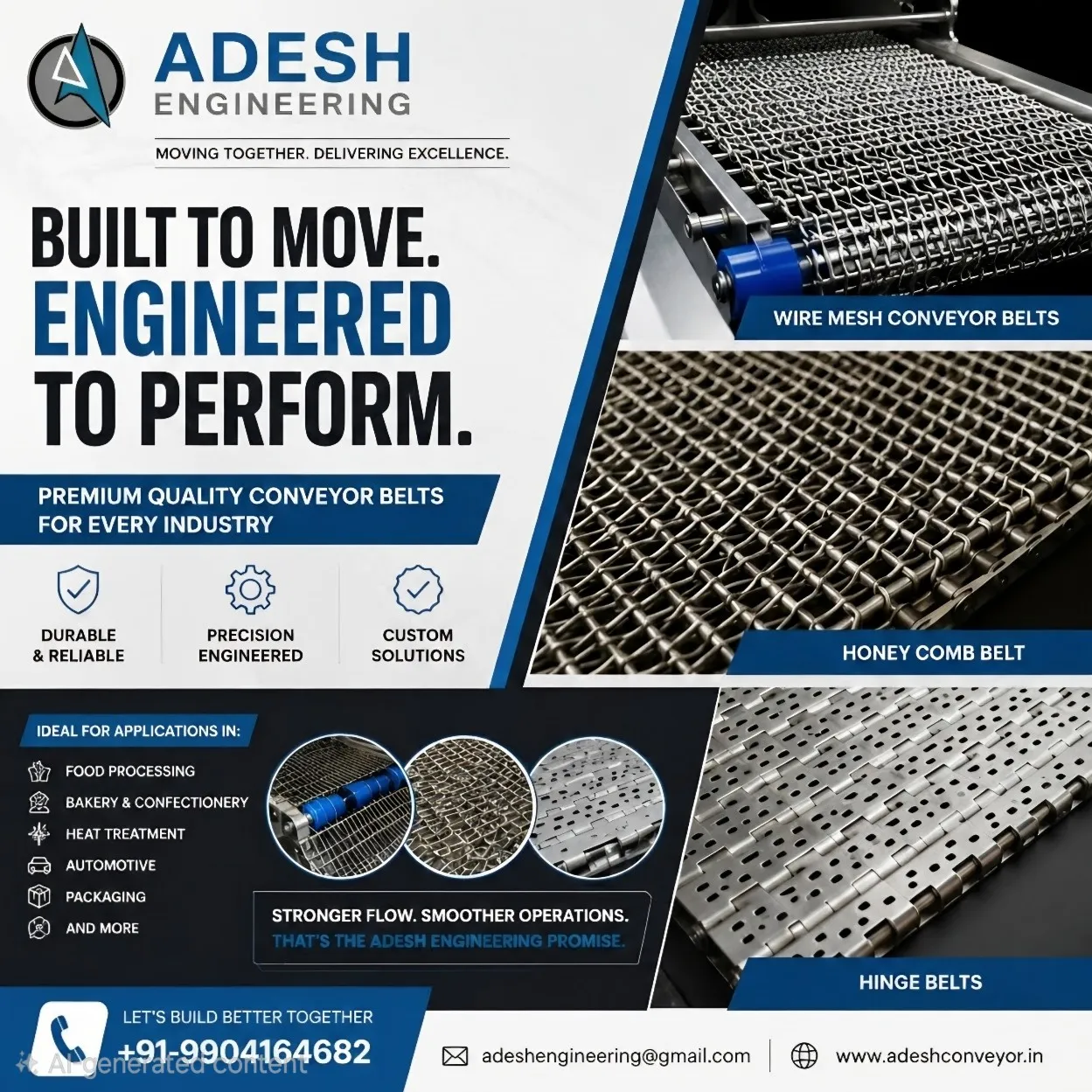 Wire mesh,Honey comb and Link belt supplier