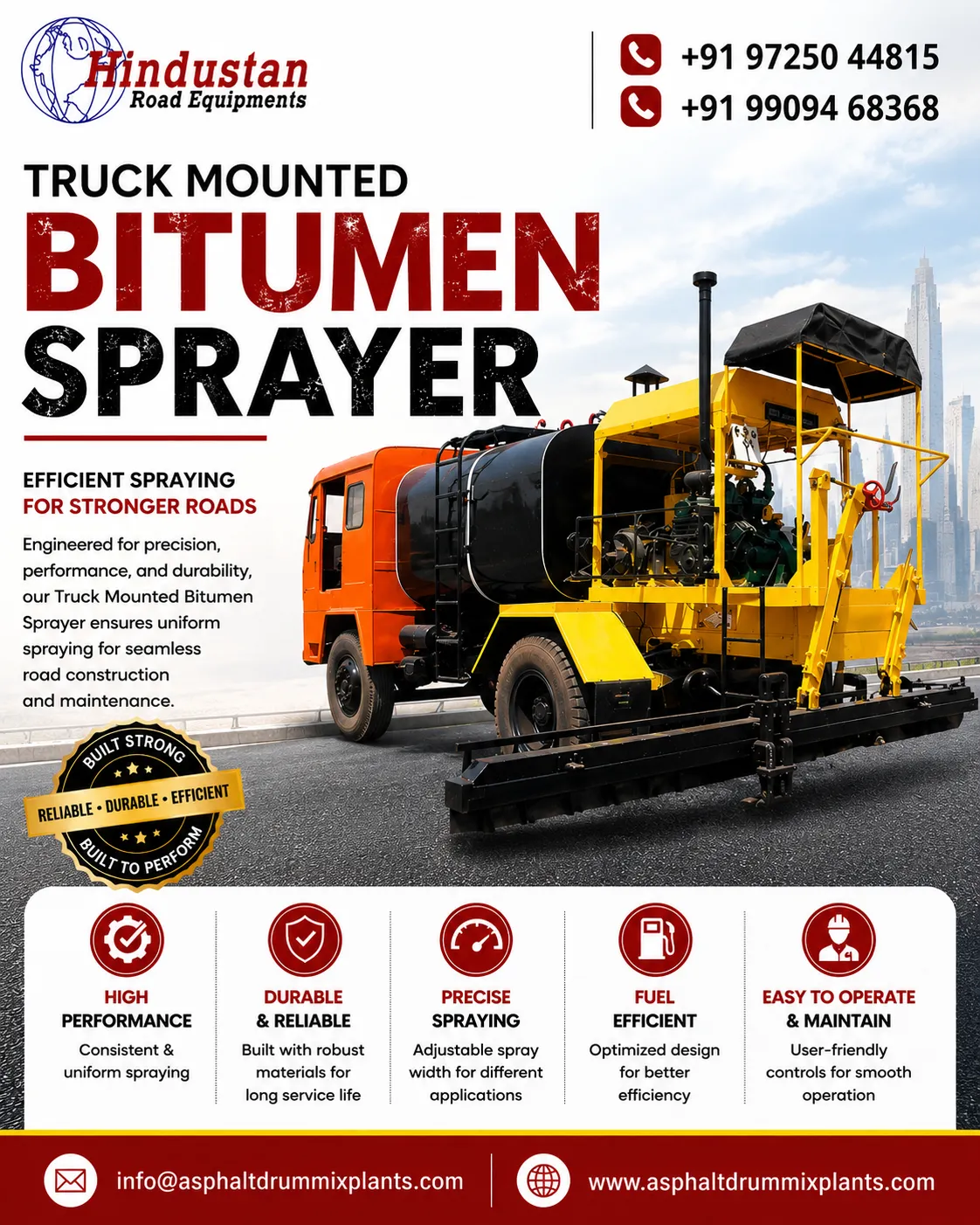 Truck Mounted Bitumen Sprayer Manufacturer in India