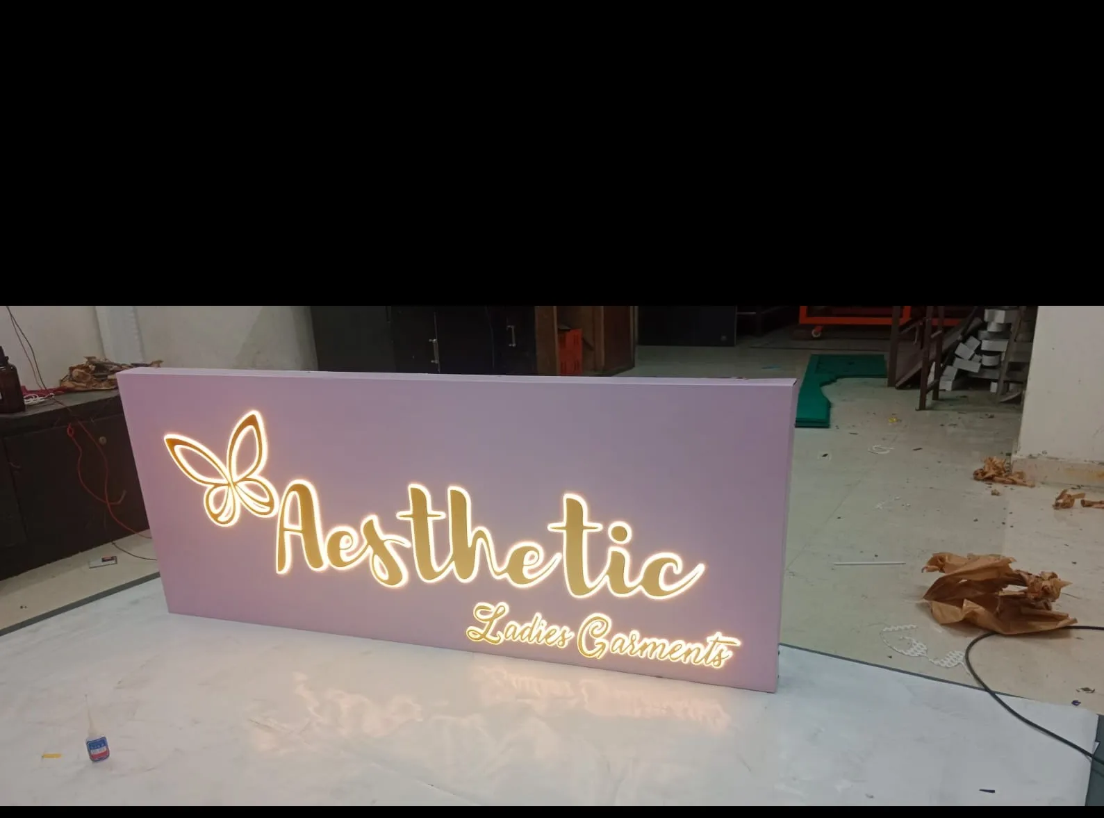 Reverse-cut acrylic signboard In Nashik