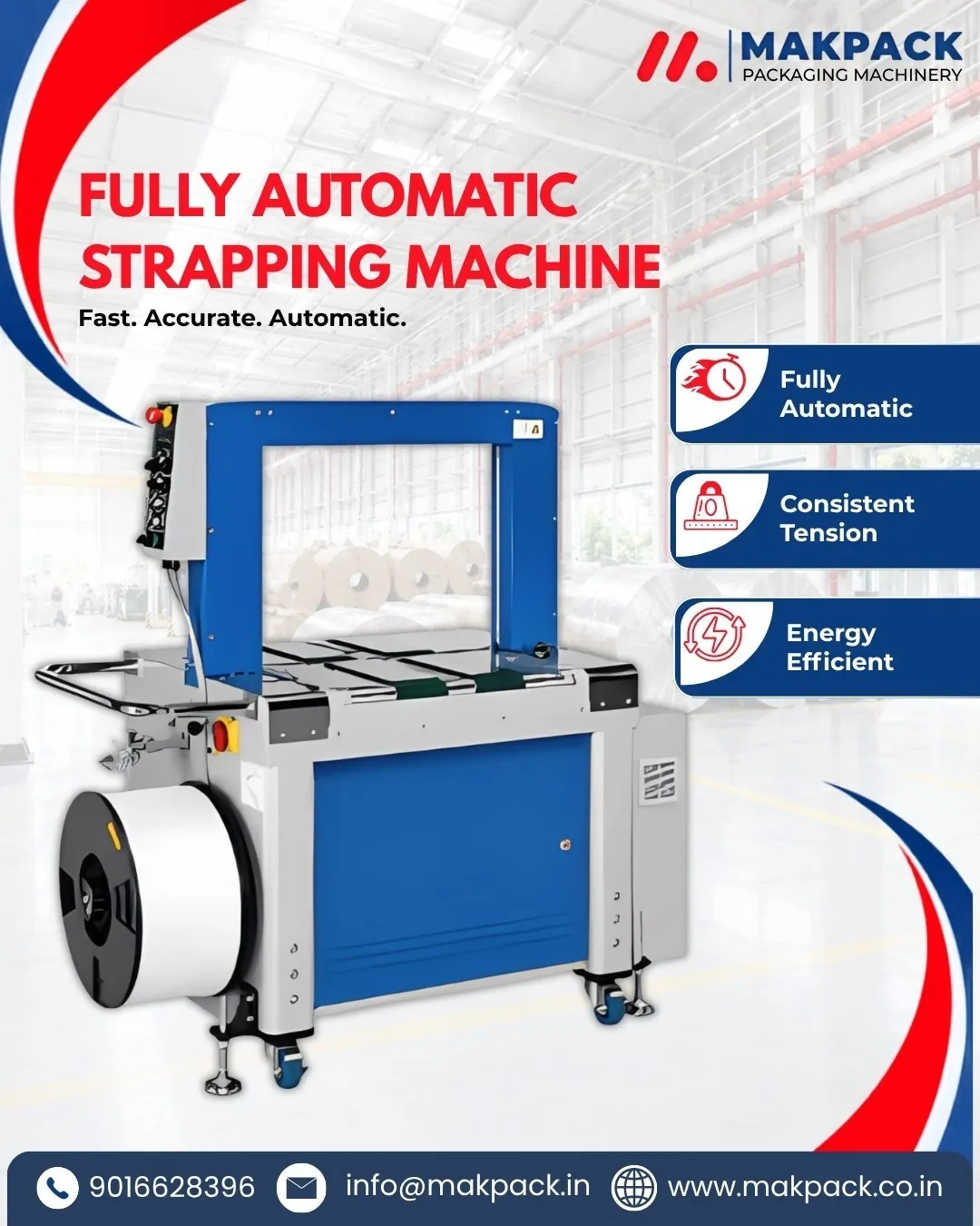 Automatic Strapping Machine Manufacturer in Ahmedabad | Mak Pack Machinery