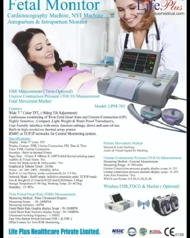 LifePlus Fetal Monitor (LPM-703) Supplier In Pune