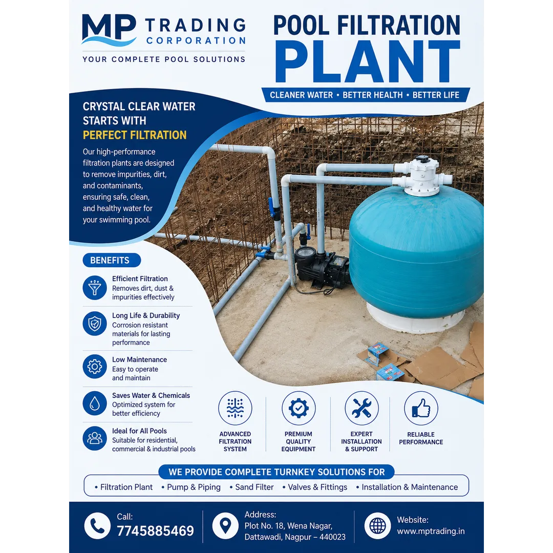 Advanced Swimming Pool Filtration Plant for Crystal Clear Water