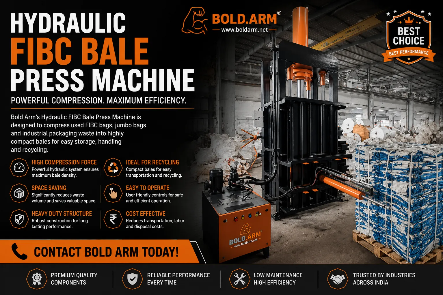 Hydraulic FIBC Bale Press Machine