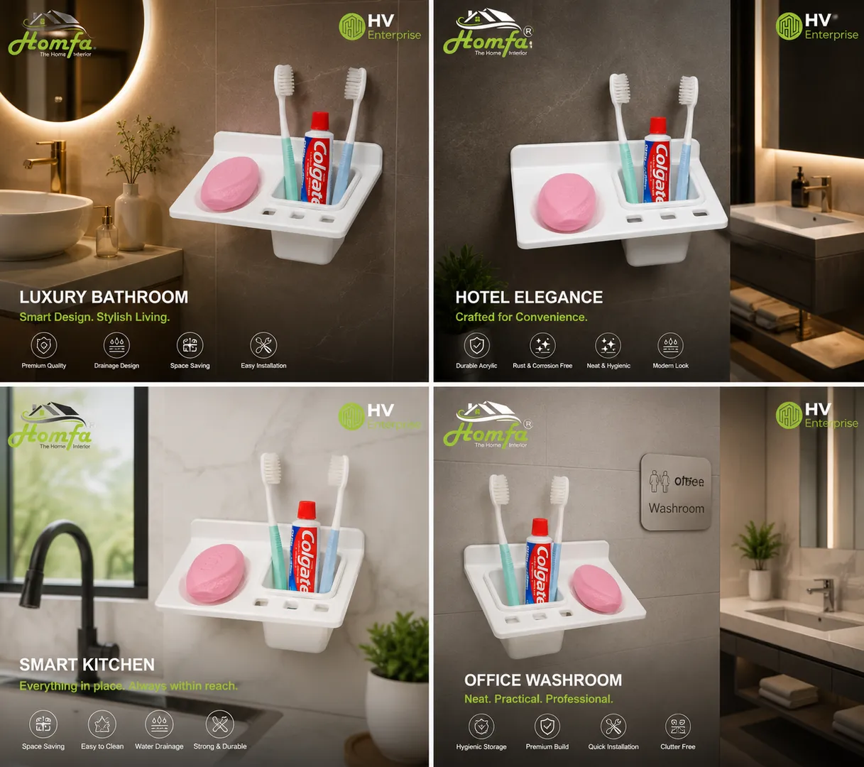 Acrylic 2 in 1 Soap Dish