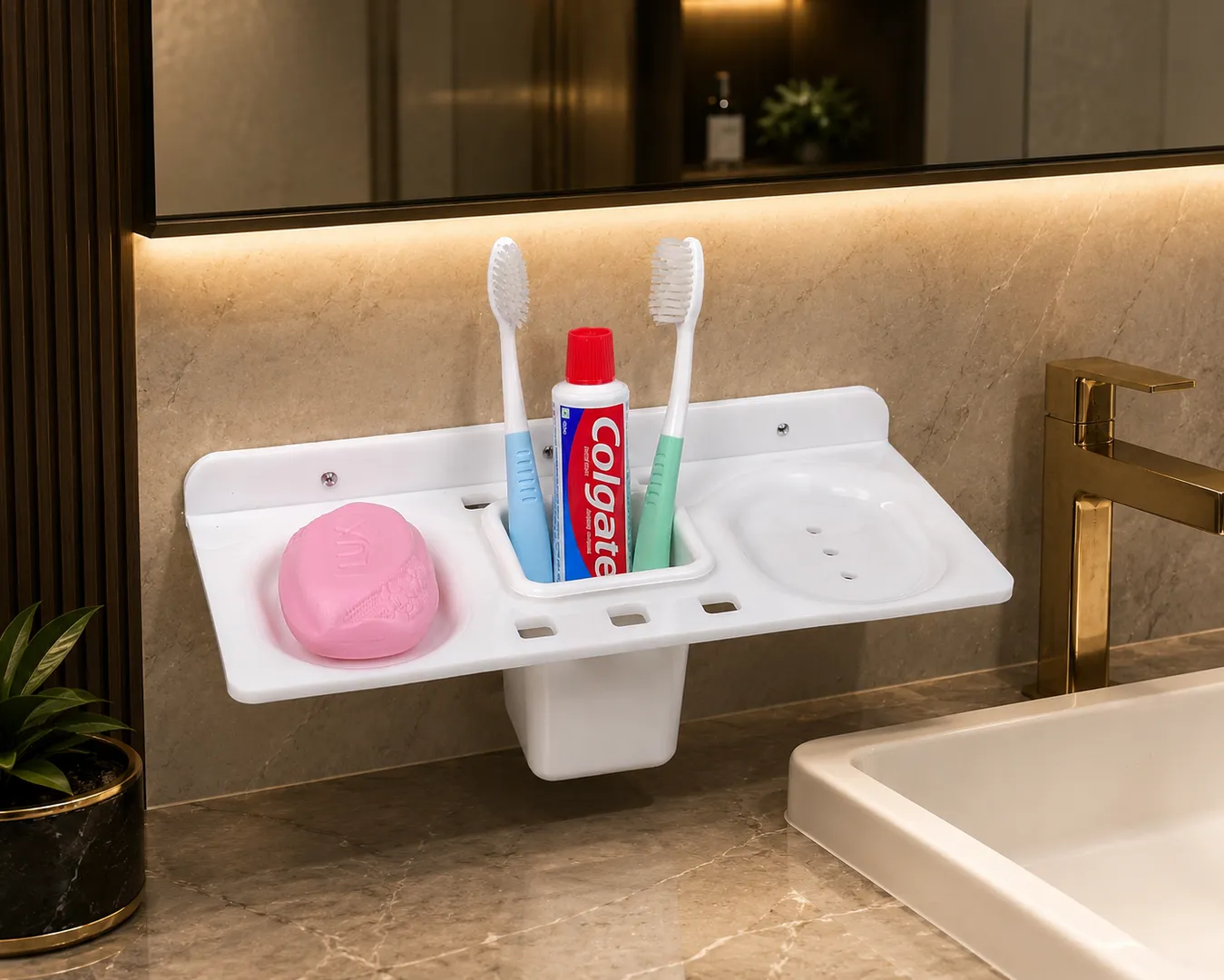Acrylic 3 in 1 Soap Dish