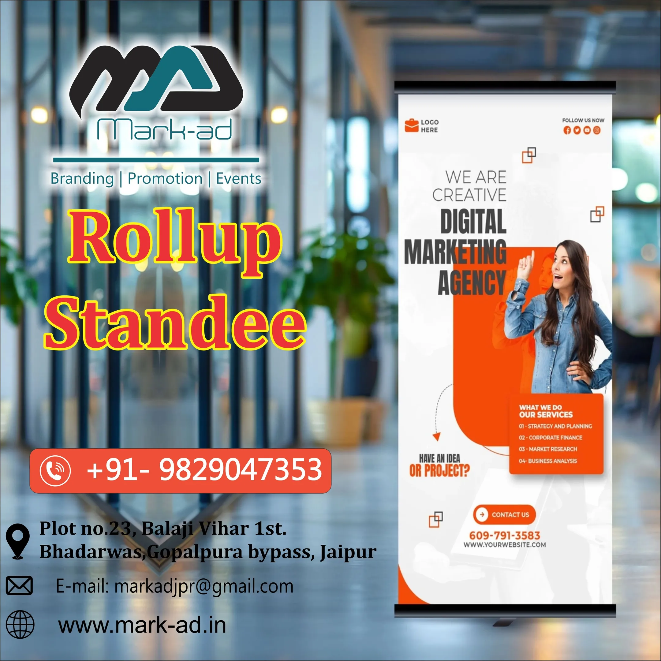 Best Rollup Standee Branding in Jaipur Rajasthan