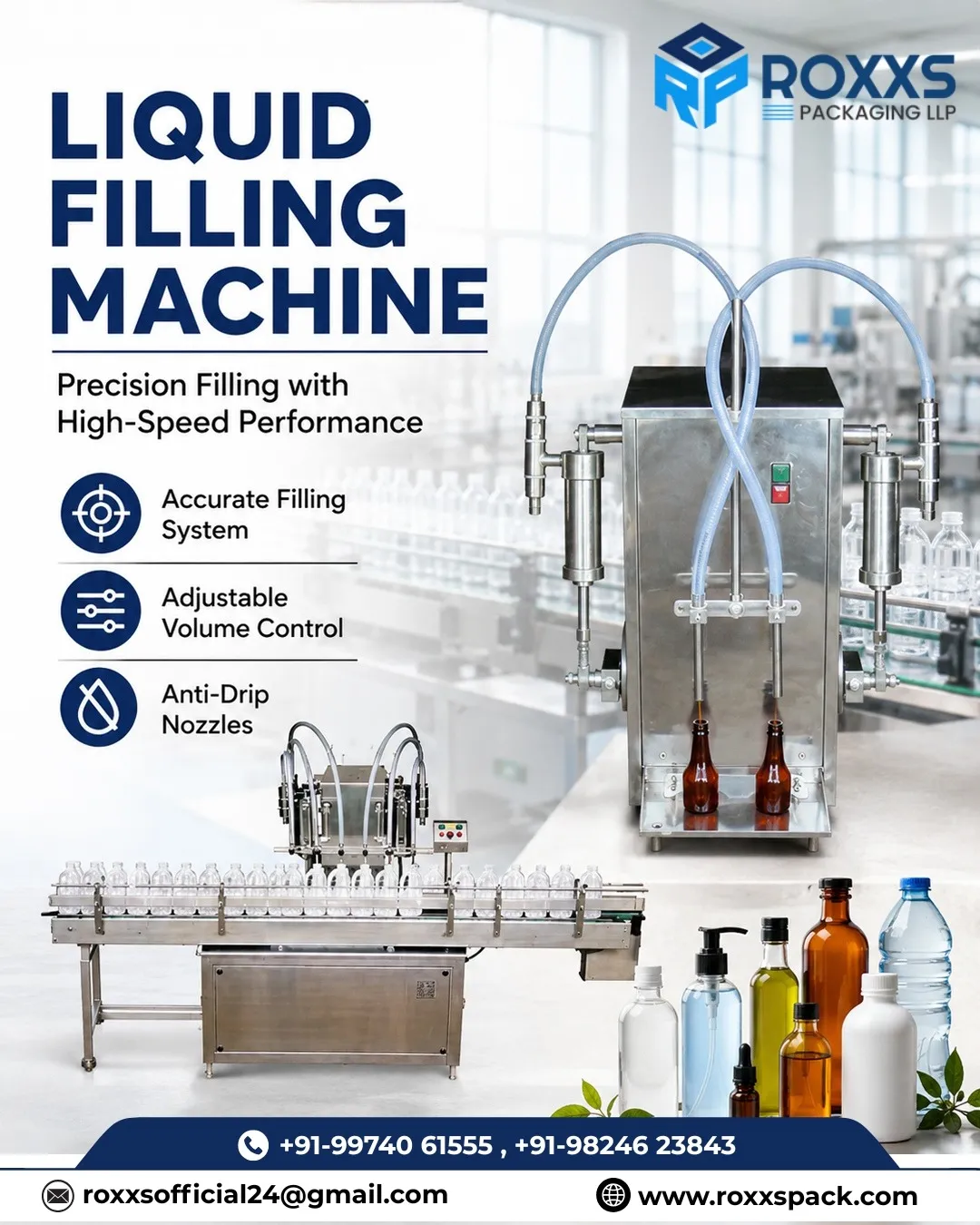 Liquid Filling Machine Manufacturer In Ahmedabad |ROXXS Packaging LLP