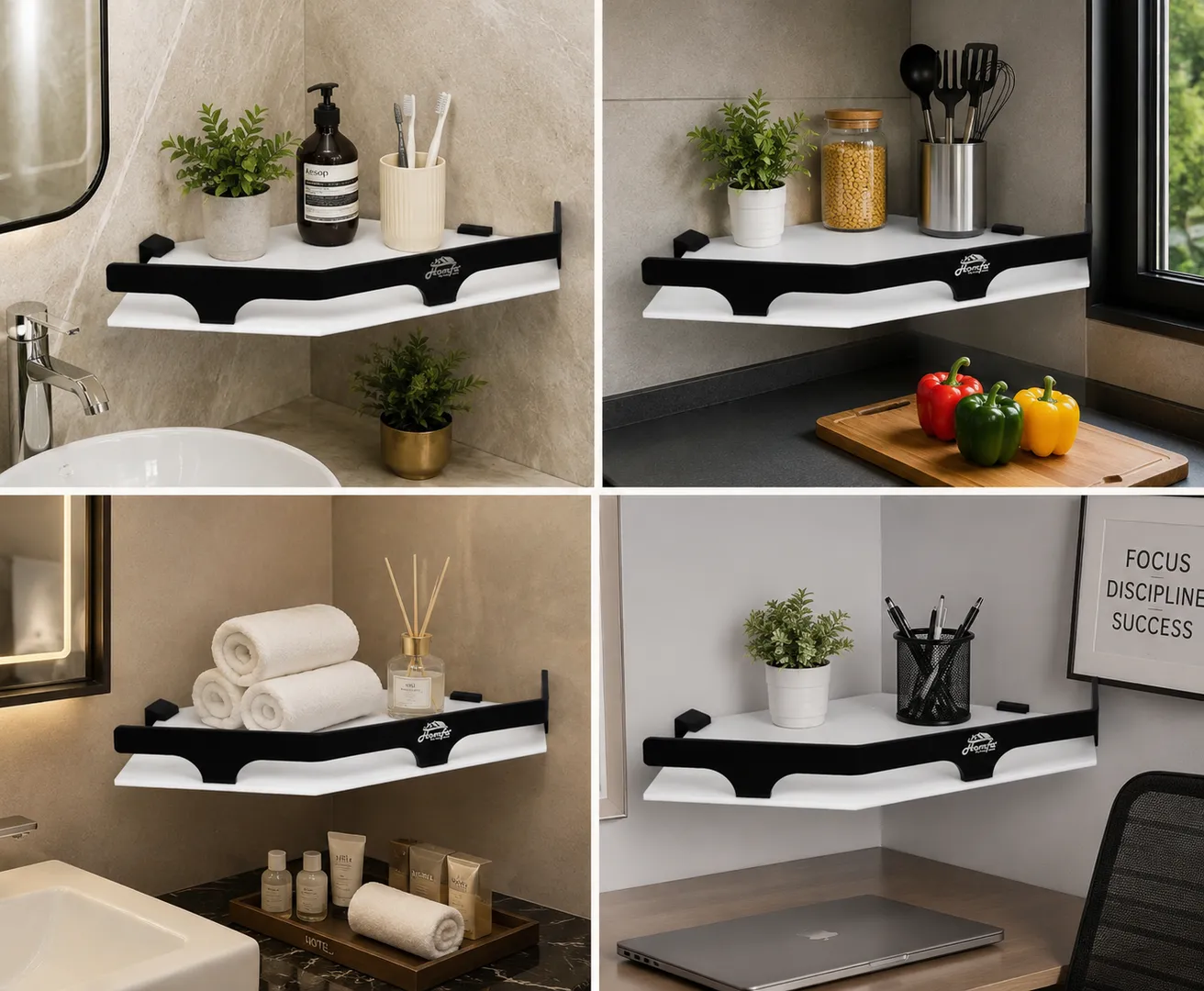 Acrylic Diamond Corner Shelf