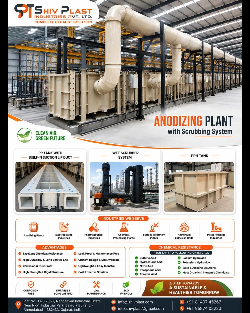 PP FRP Anodizing Plant with Scrubbing System