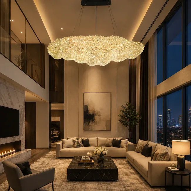 Luxury Living with a Statement Chandelier