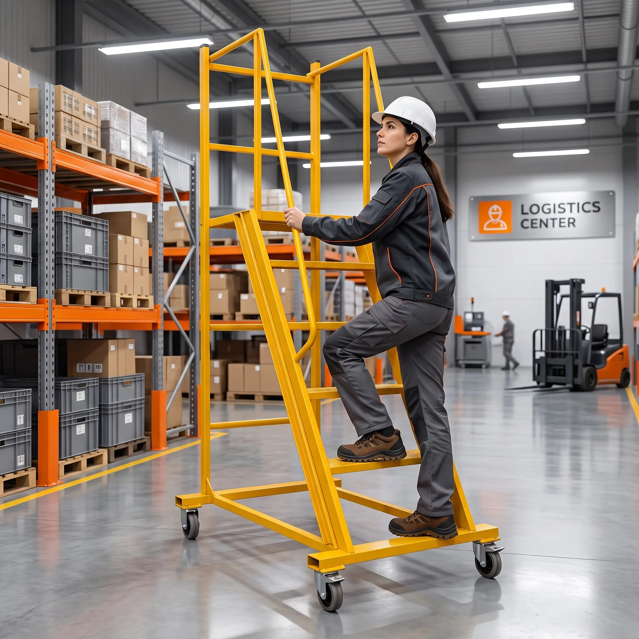 FRP Trolley Step Mobile Ladder