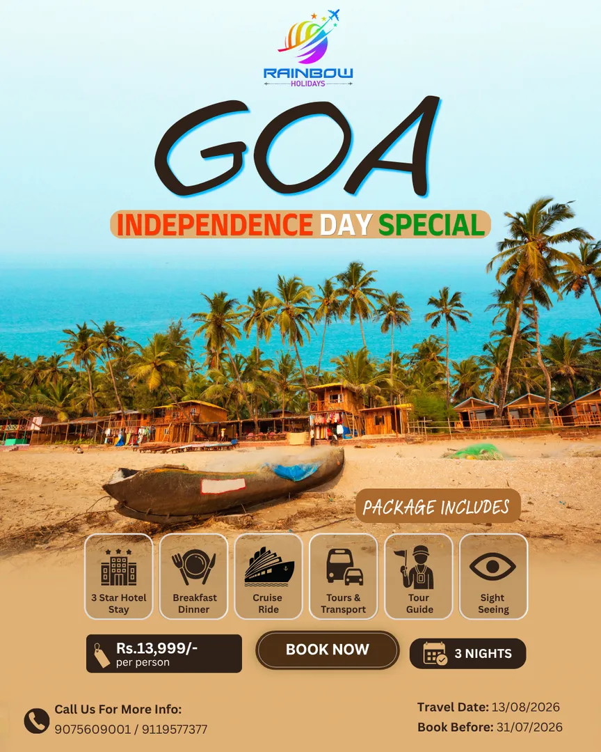 Hurry! Book Your Independence Day Goa Tour Today – Limited Seats at Just ₹13,999/-!