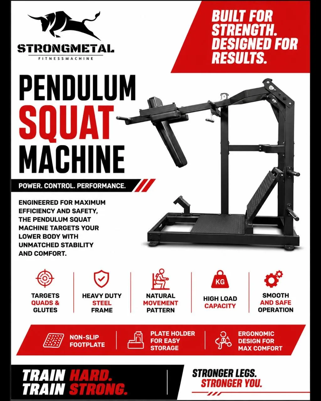 StrongMetal Pendulum Squat Machine | Commercial Gym Equipment | Pune, Maharashtra