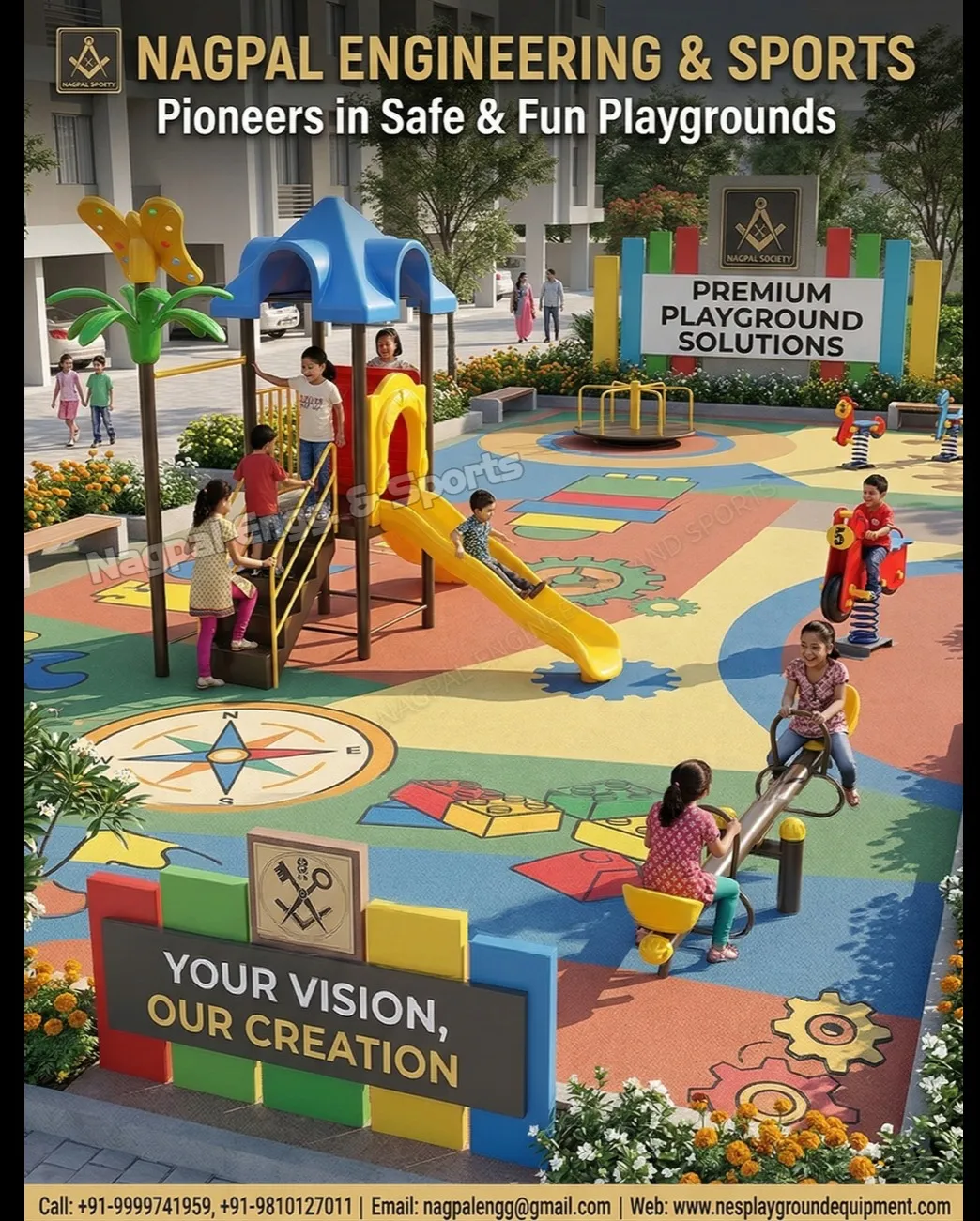 Delhi's Trusted Playground Equipment Manufacturer Offering High-Quality Multiplay Systems, Swings,
