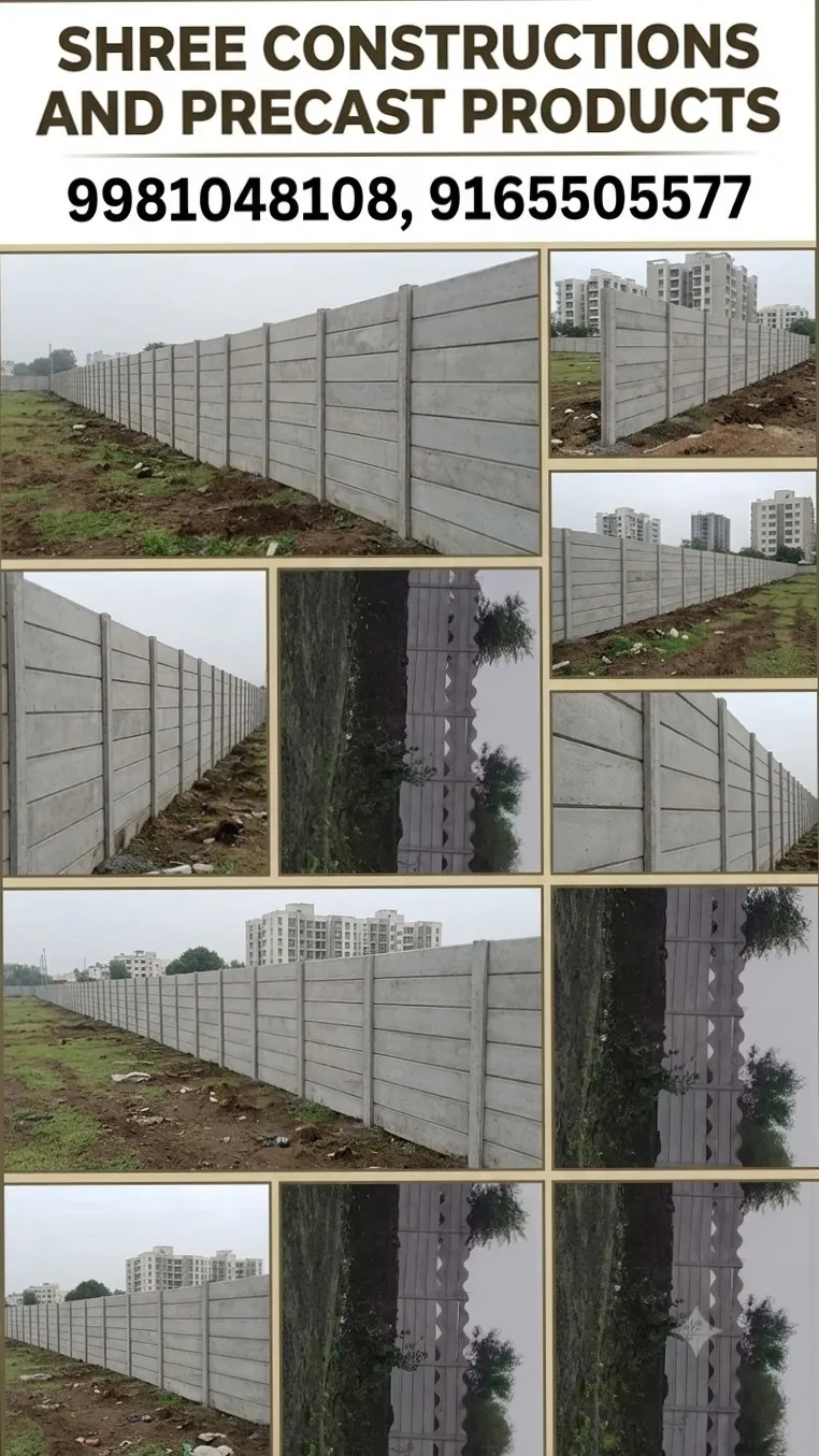 Work in Progress โ Precast Boundary Wall Project at Super Corridor, Indore
